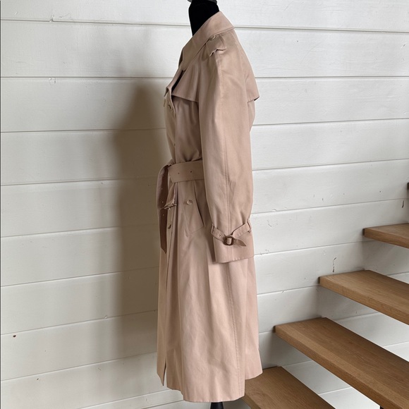 Burberry’s Waterloo Harataige Classic Vintage Beige Trench Coat Women’s 42 long - Picture 2 of 16